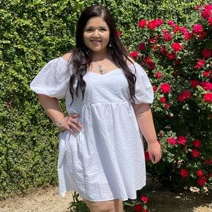 Puff Sleeve Mini Dress